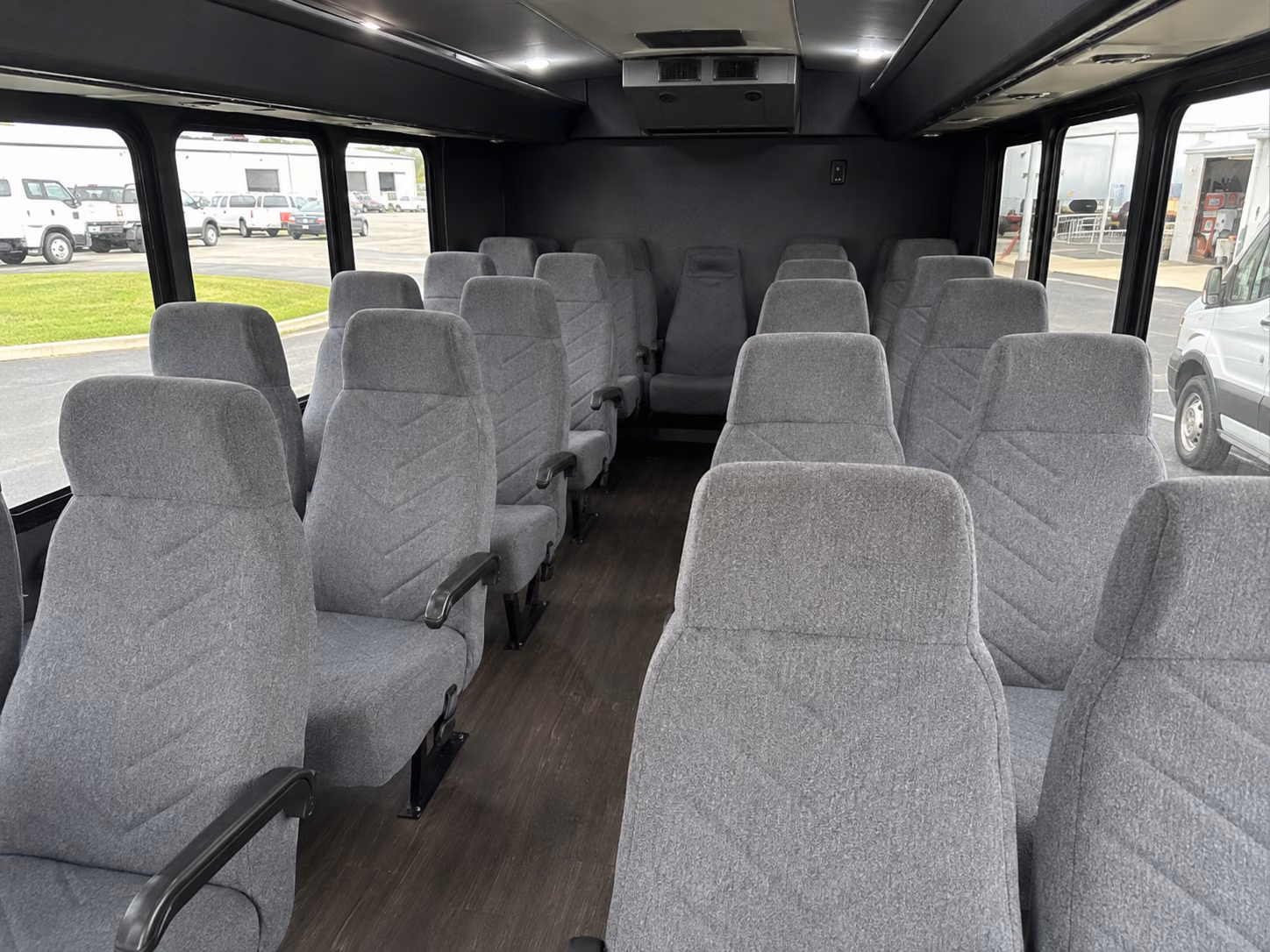 mcallen 18 passenger minibus inside