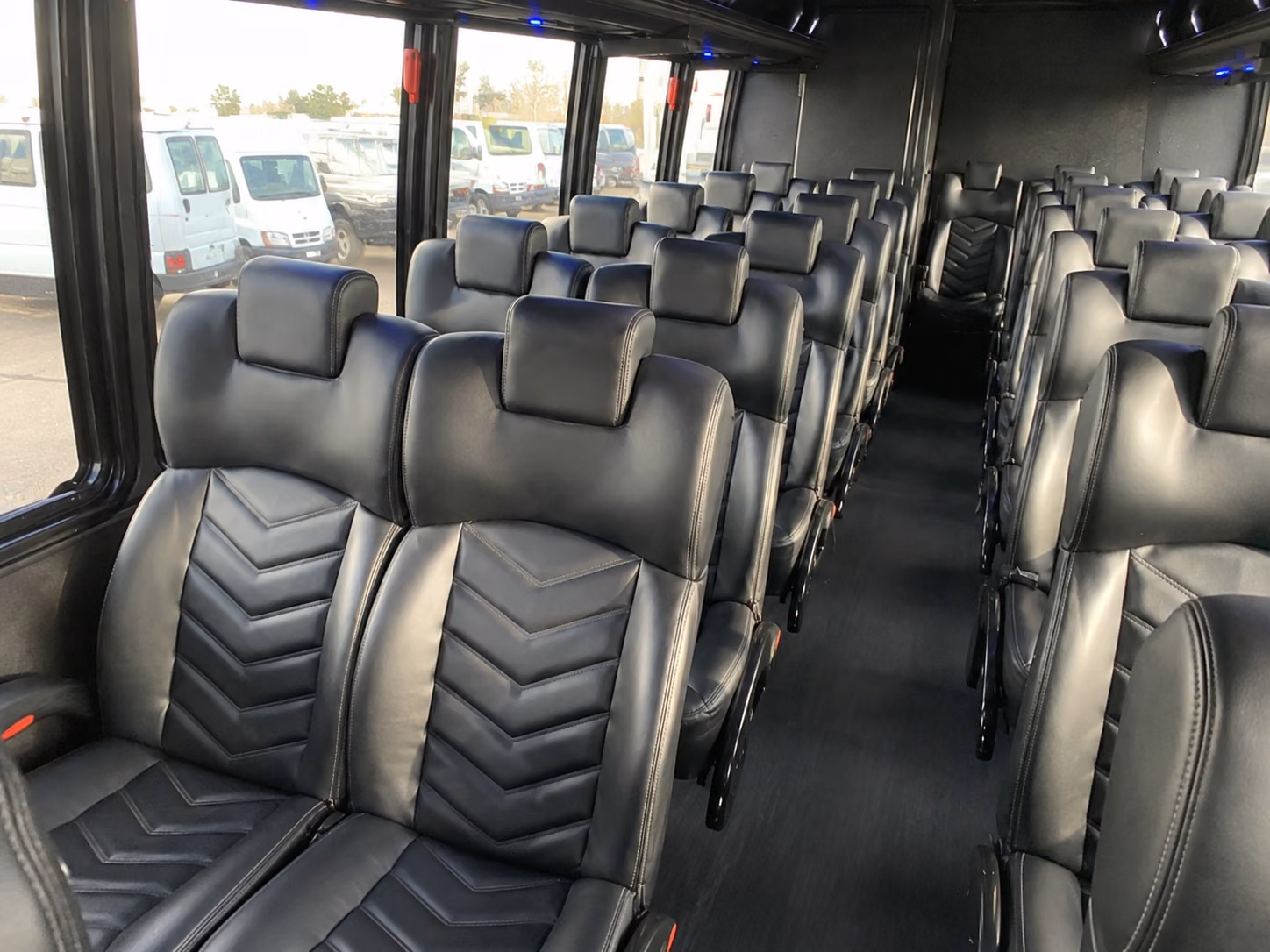 mcallen 20 passenger minibus inside