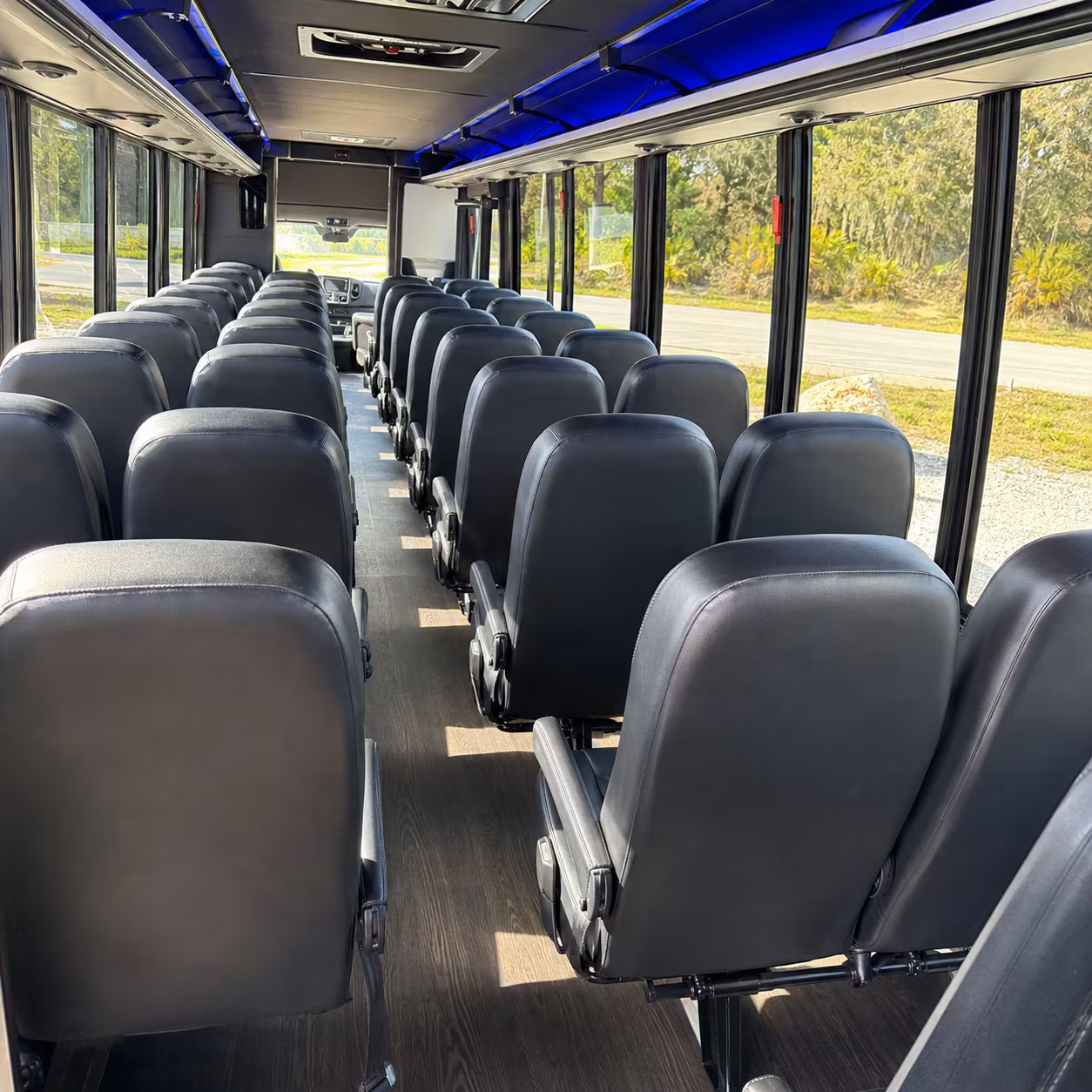 mcallen 25 passenger minibus interior