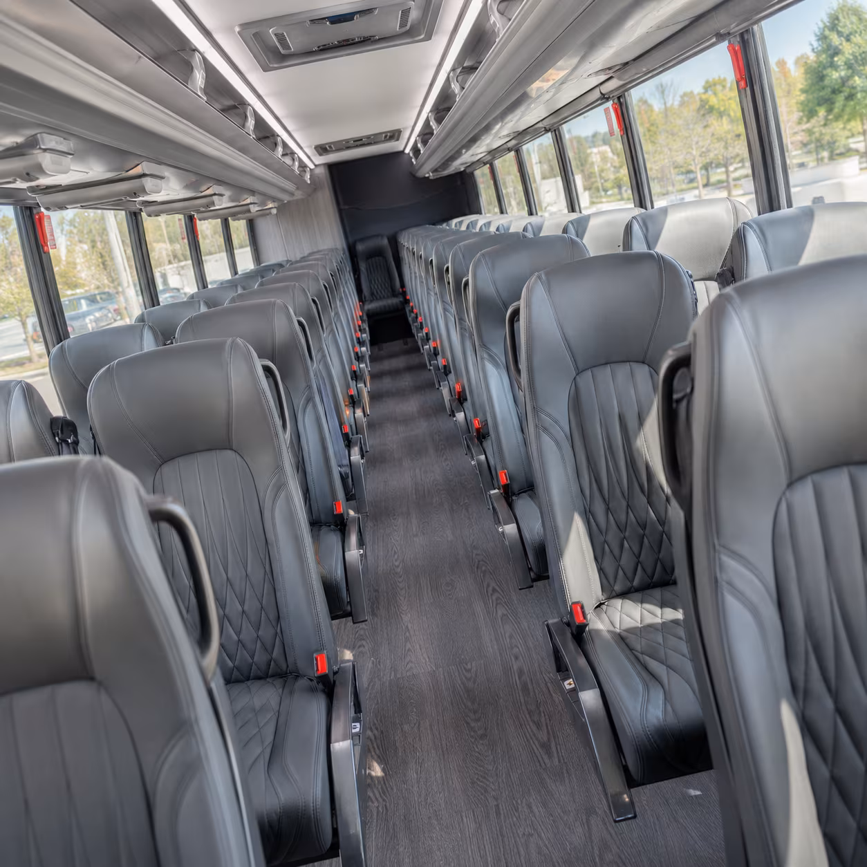 mcallen 28 passenger minibus inside