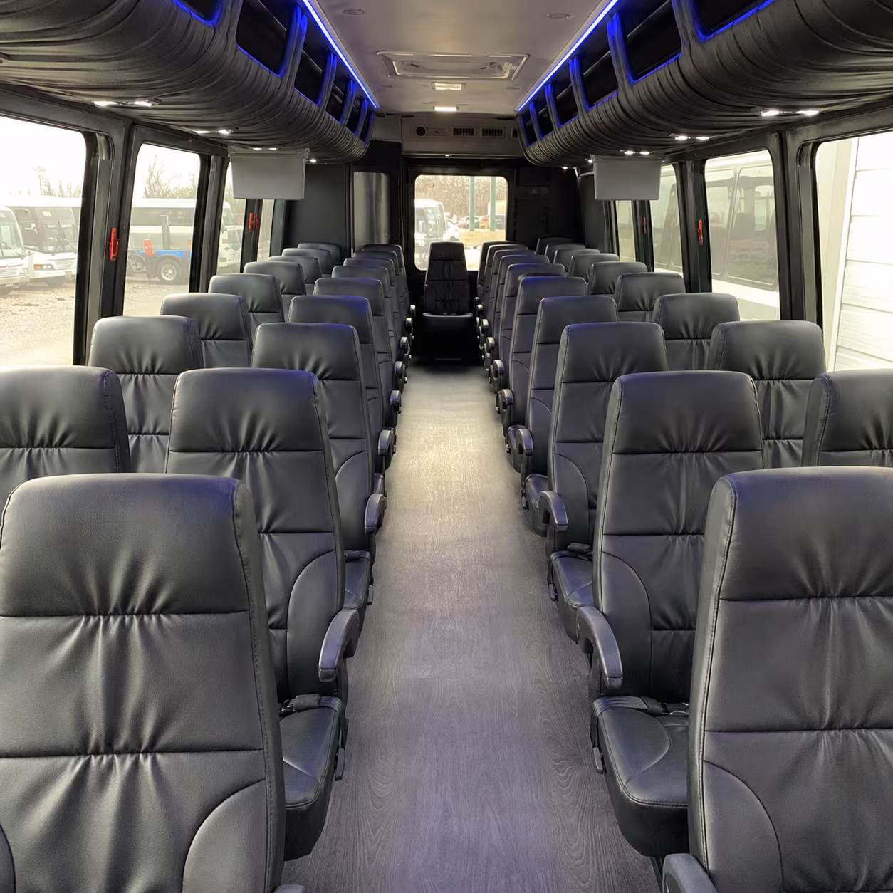 mcallen 28 passenger minibus interior