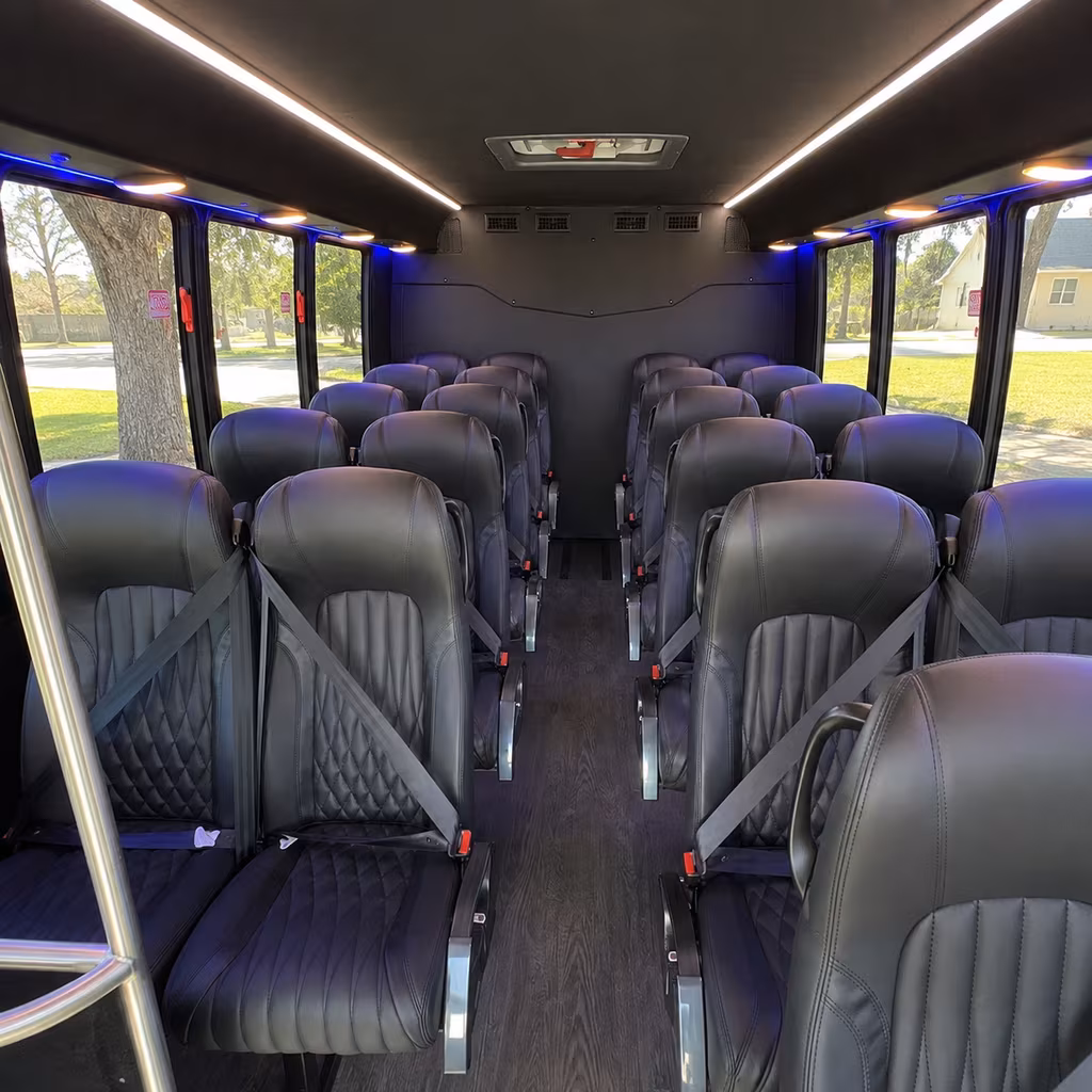 mcallen 30 passenger minibus inside
