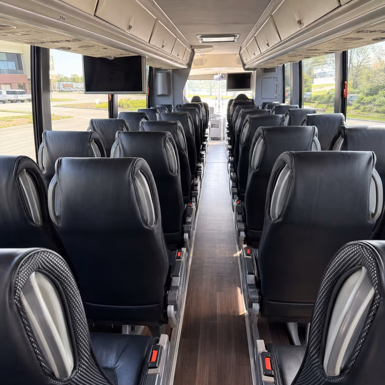 mcallen 56 passenger charter bus interior