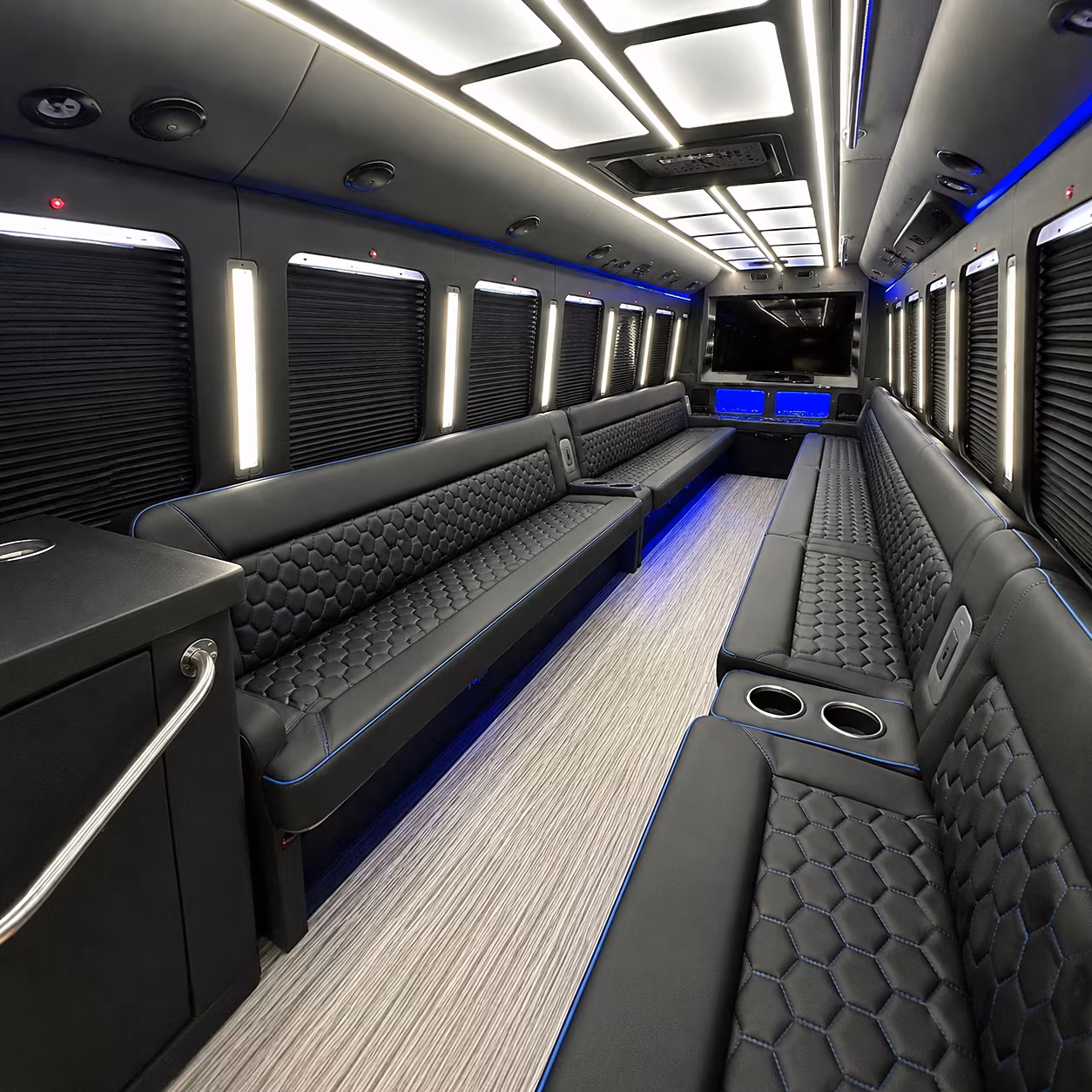mcallen party bus rental interior