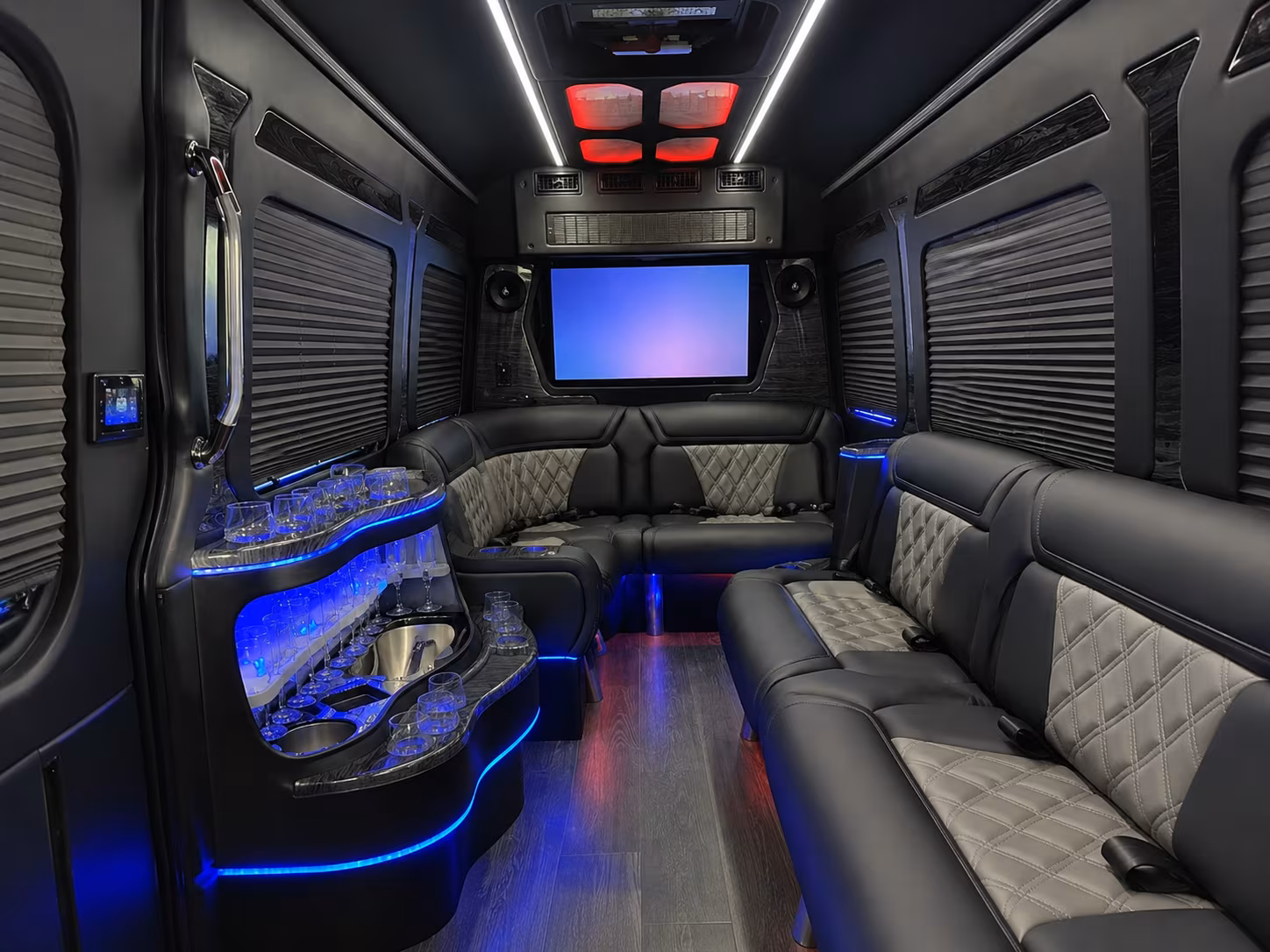 mcallen sprinter limousine inside